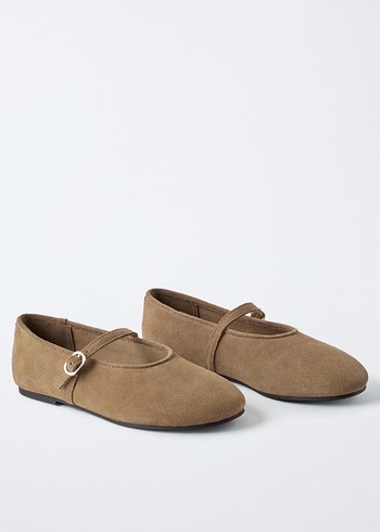 Bej Süet Tokalı  Kadın Babet - Görsel 3