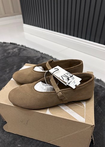 Bej Süet Tokalı  Kadın Babet - Görsel 5