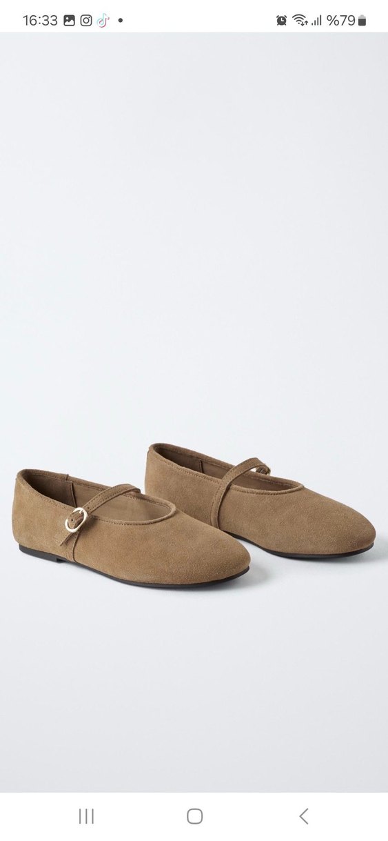 Bej Süet Tokalı  Kadın Babet - Görsel 3