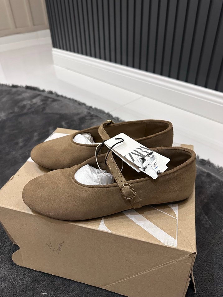 Bej Süet Tokalı  Kadın Babet - Görsel 5