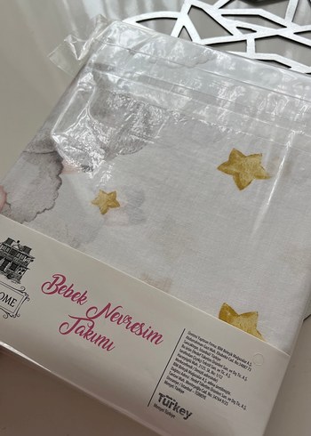 Bebek Nevresim Takımı Pamuklu Pastel Desenli - Görsel 3