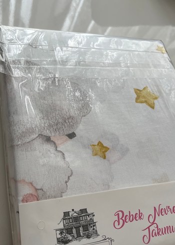 Bebek Nevresim Takımı Pamuklu Pastel Desenli - Görsel 4