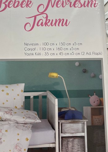 Bebek Nevresim Takımı Pamuklu Pastel Desenli - Görsel 2