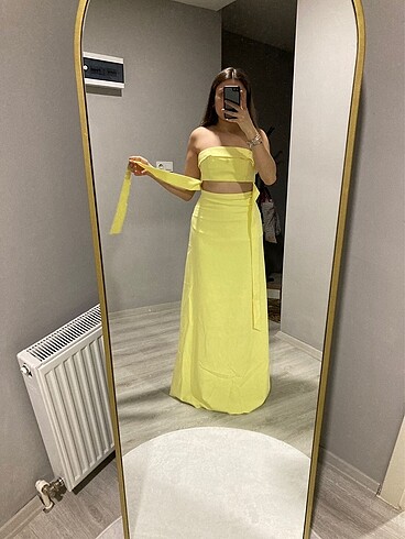 Trendyol & Milla Sarı bel detayli elbise