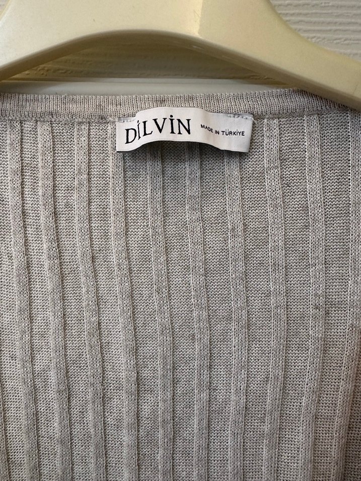 Dilvin Bej Fırfırlı crop Triko Kadın Kazak - Görsel 2