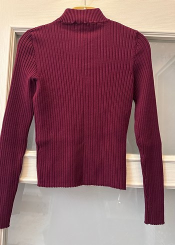 Bershka Yarım Balıkçı Yaka Kadın Triko Kazak - Görsel 3