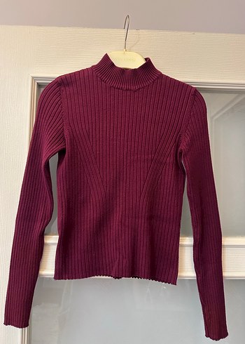 Bershka Yarım Balıkçı Yaka Kadın Triko Kazak - Görsel 2