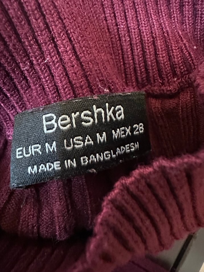 Bershka Yarım Balıkçı Yaka Kadın Triko Kazak - Görsel 4