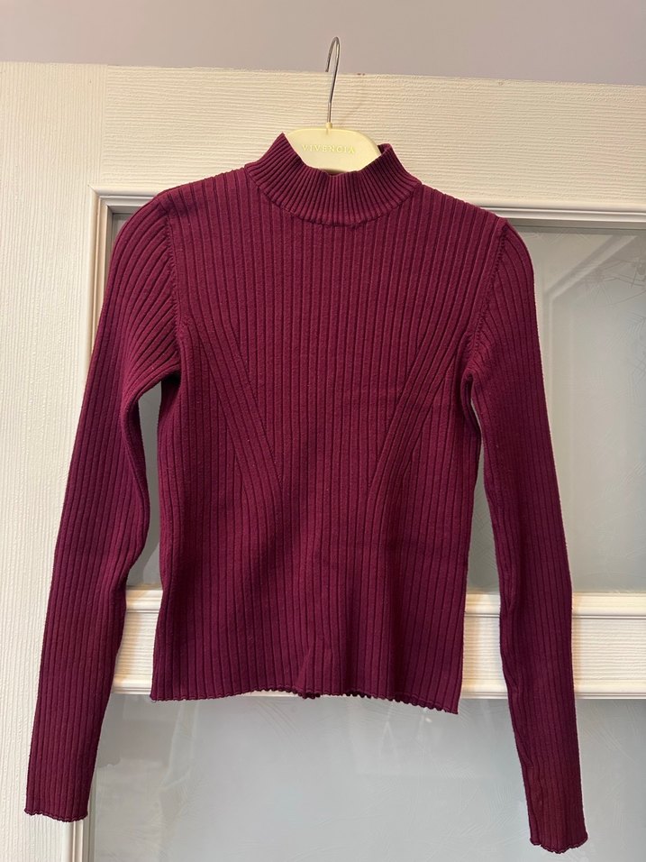 Bershka Yarım Balıkçı Yaka Kadın Triko Kazak - Görsel 2