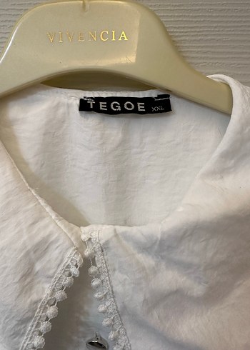 Düğmeli Beyaz  Bohem Kadın Gömlek - Görsel 3