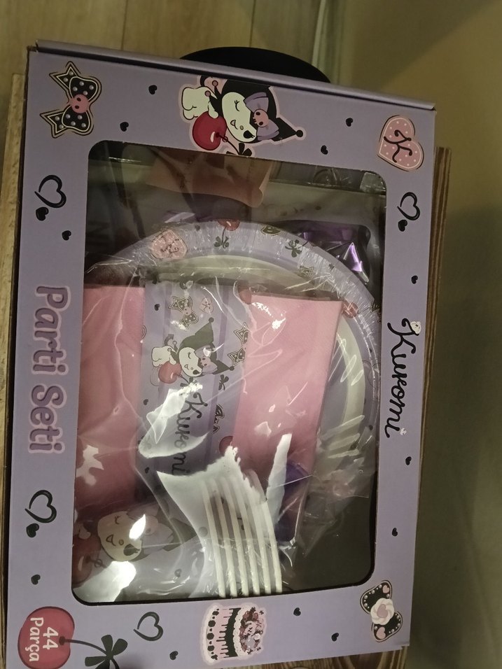 Pembe Pastel Parti Malzemeleri Seti - Görsel 2