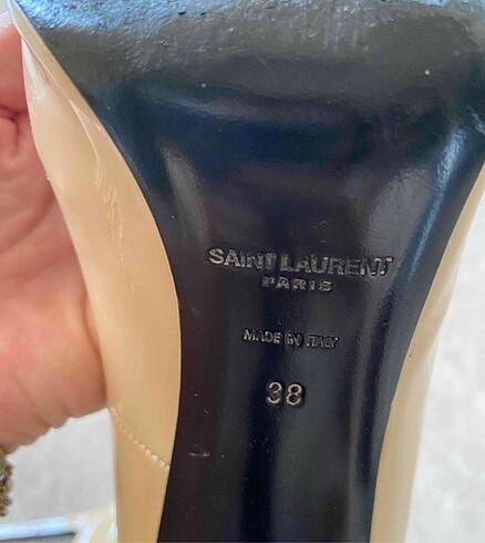 38 Beden ten rengi Renk Saint laurent rugan stiletto