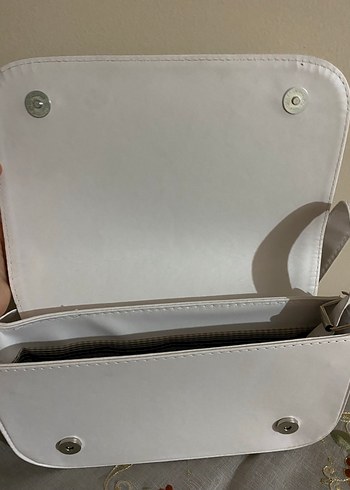 Beden Beyaz Sert Clutch Deri Kadın Çantası