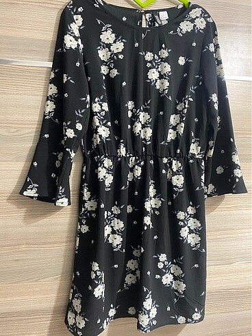 40 Beden H&M Desenli Elbise