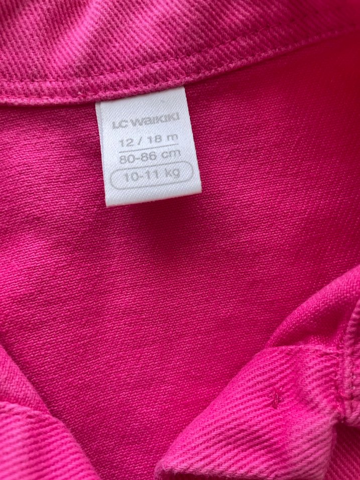 Kız Çocuk Düğmeli Pembe Ceket - Görsel 3