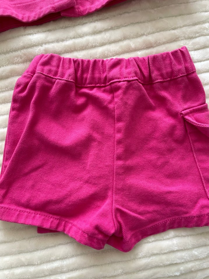 Düğmeli Pembe Kız Çocuk Eteği - Görsel 2