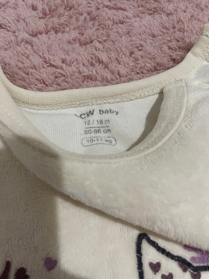 Uzun Kollu Mor Desenli Bebek Kıyafet Takımı - Görsel 2