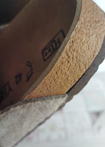 sütlü kahveYünlü erkek Terlik Tokalı - Görsel 4