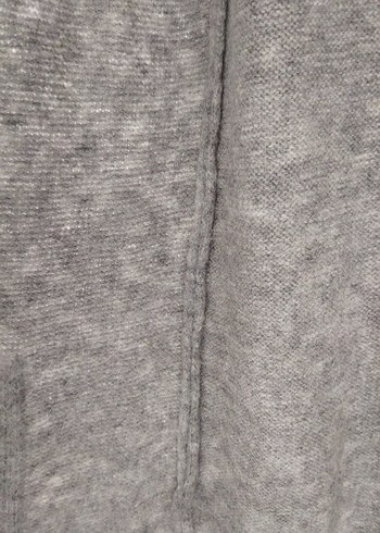 Gri Uzun Kollu Örgü Yelek - Görsel 4