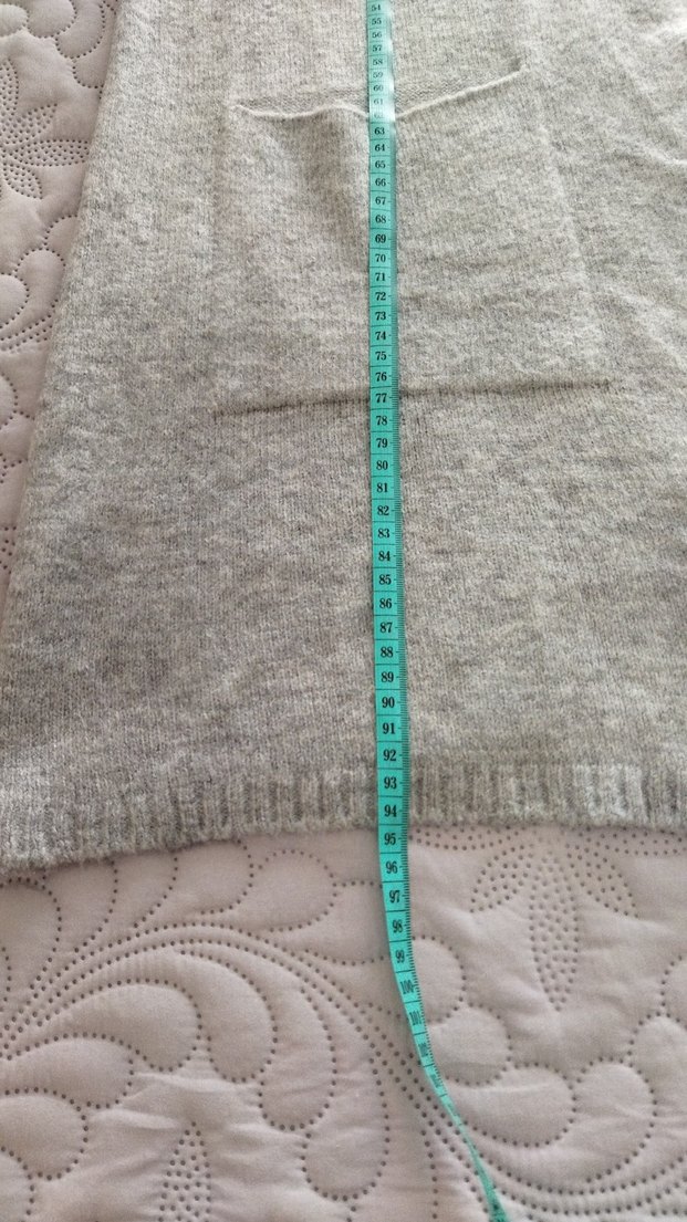 Gri Uzun Kollu Örgü Yelek - Görsel 5