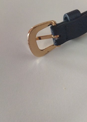 Koyu Mavi Deri Kadın Kemer - Görsel 2