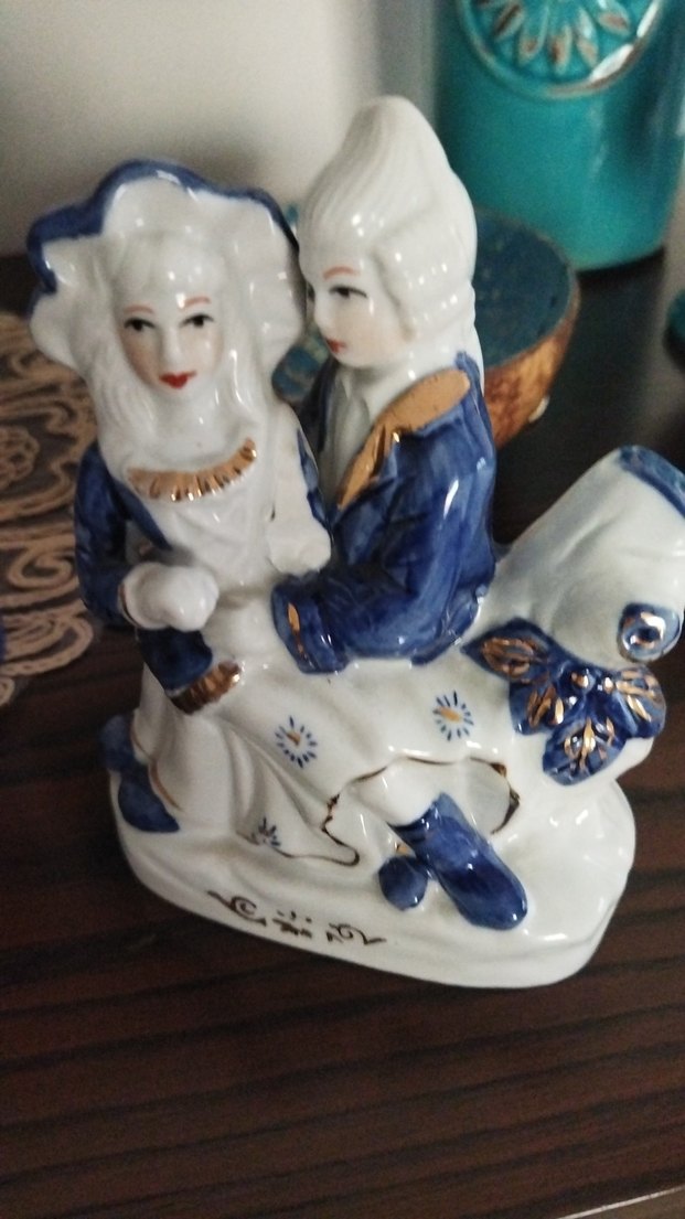 Mavi Temalı Seramik Figürinler Seti - Görsel 3