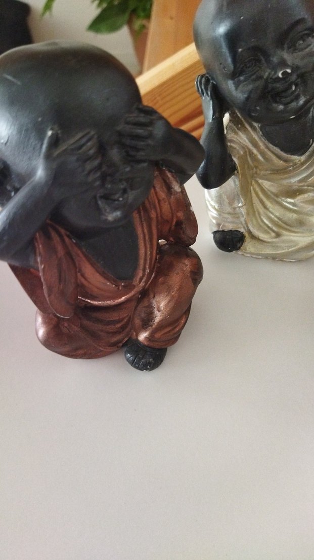 Kahverengi ve Koyu Renkli Üçlü Biblo Seti - Görsel 2