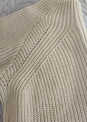 Bej Kadın Triko Sweatshirt - Görsel 2