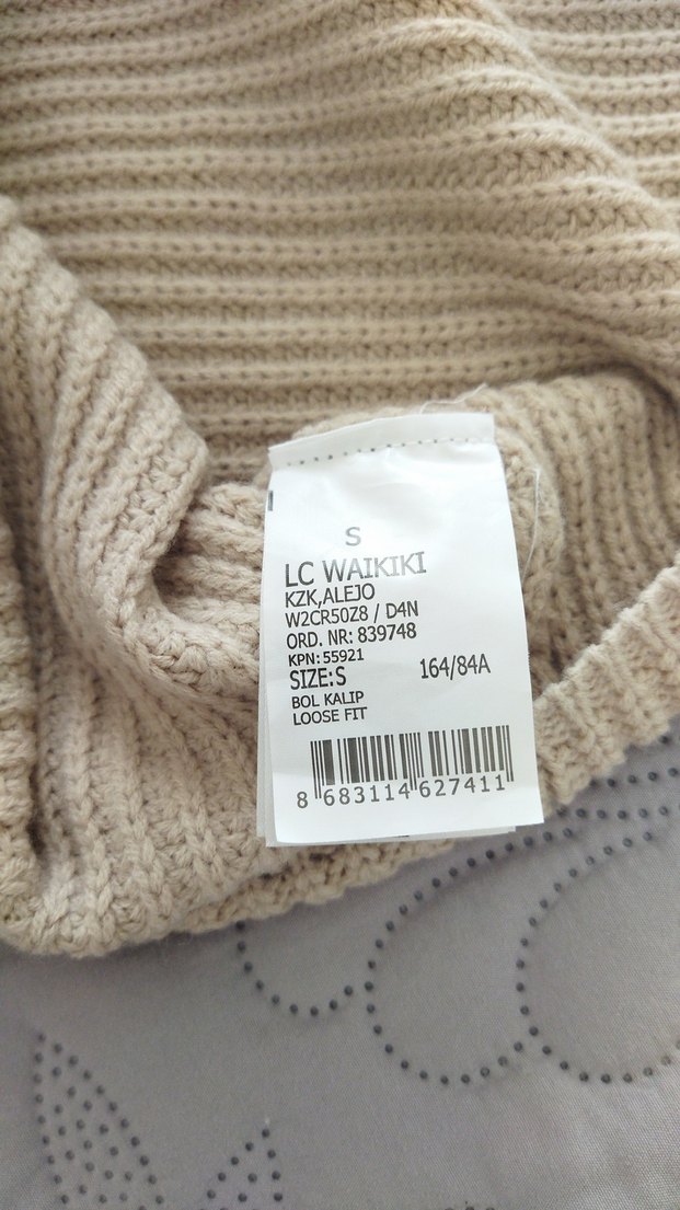 Bej Kadın Triko Sweatshirt - Görsel 5