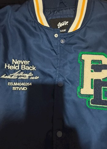 Lacivert Kırık Beyaz Spor Kolej Ceket 40 Beden - Görsel 7