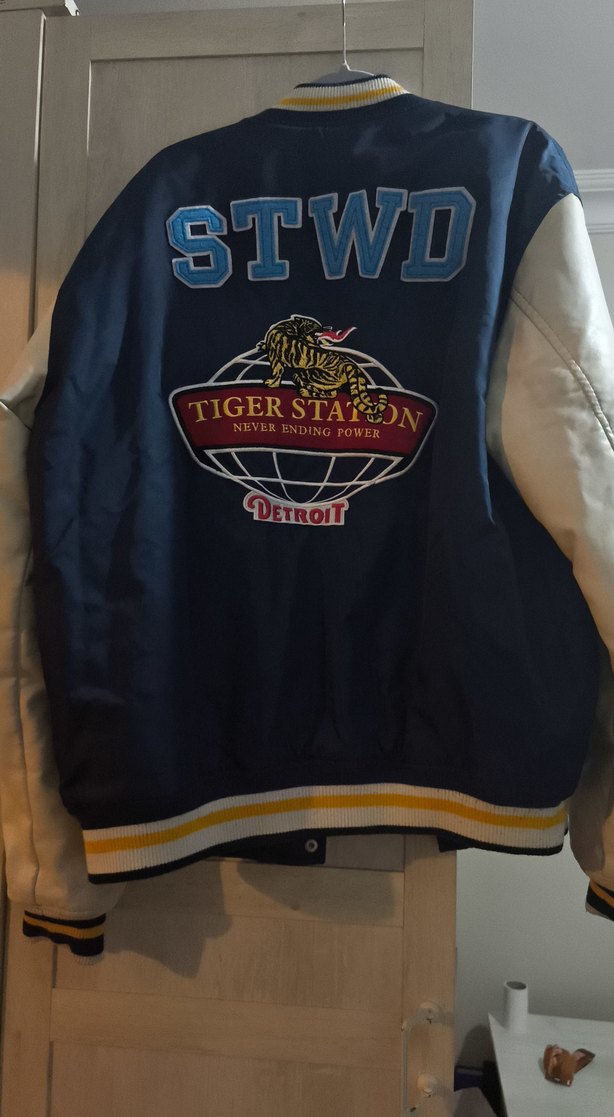 Lacivert Kırık Beyaz Spor Kolej Ceket 40 Beden - Görsel 4