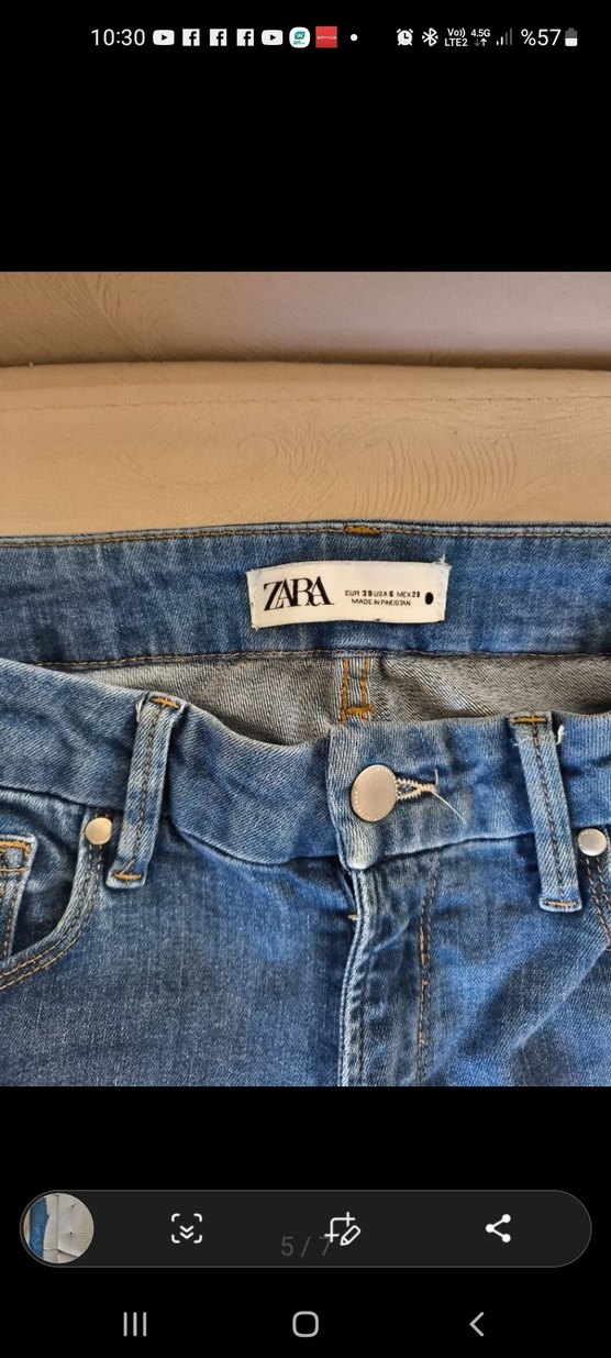 Zara 38 beden jeans pantolon - Görsel 2