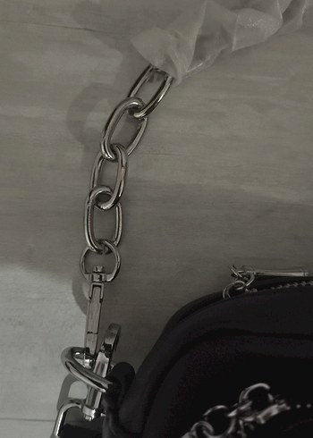 Siyah Deri ,Kemerli Kadın Çapraz Çanta - Görsel 10