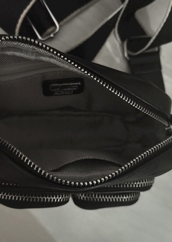 Siyah Deri ,Kemerli Kadın Çapraz Çanta - Görsel 5