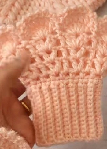 Bordo Örgü Bohem Kadın Eldiveni - Görsel 17