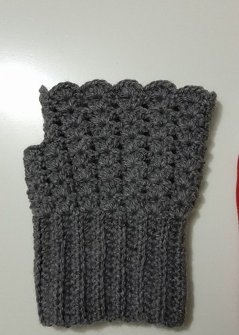 Bordo Örgü Bohem Kadın Eldiveni - Görsel 10