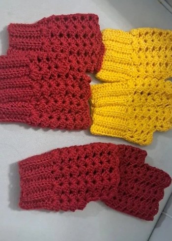 Bordo Örgü Bohem Kadın Eldiveni - Görsel 13