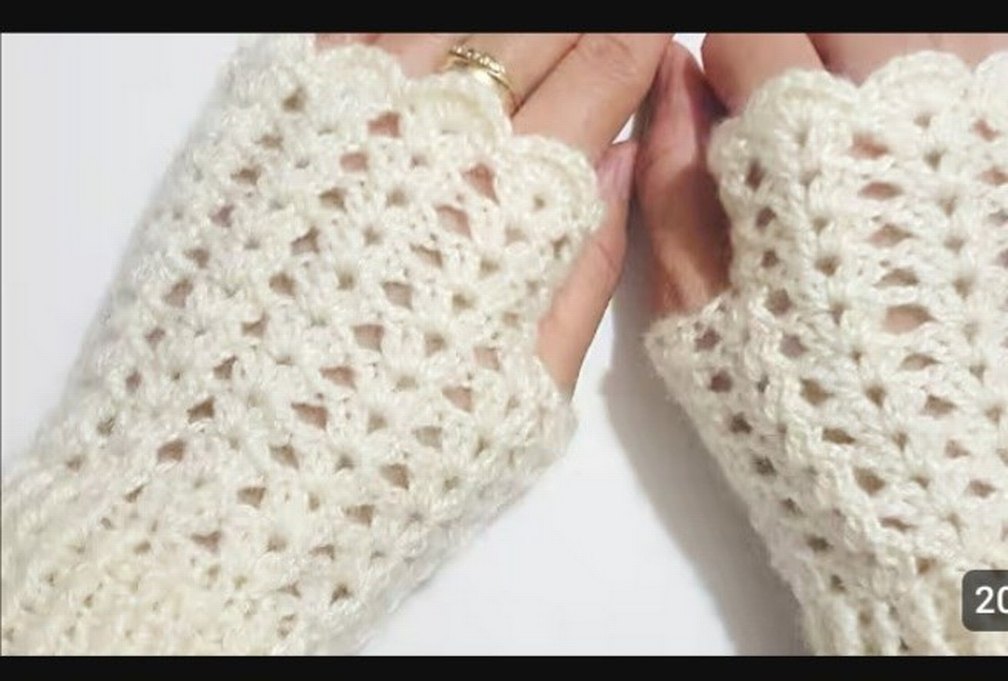 Bordo Örgü Bohem Kadın Eldiveni - Görsel 4