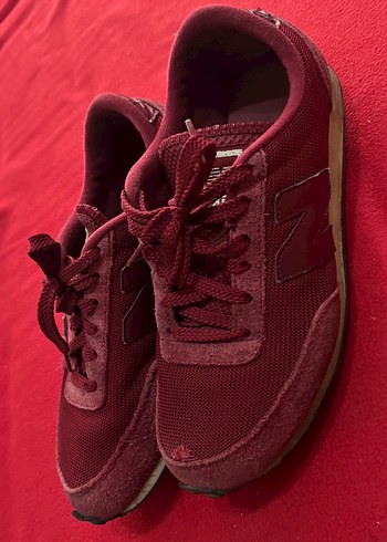 Bordo Kadın Spor Ayakkabı Velcro Detaylı - Görsel 5