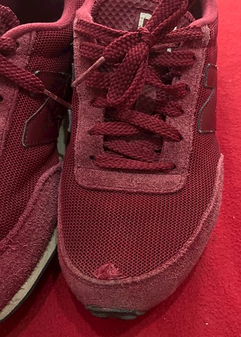 Bordo Kadın Spor Ayakkabı Velcro Detaylı - Görsel 4