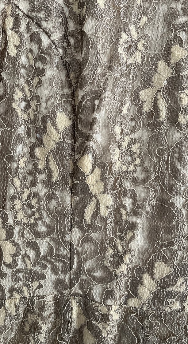 Dantel Detaylı Sütlü Kahverengi Uzun Abiye Elbise - Görsel 2