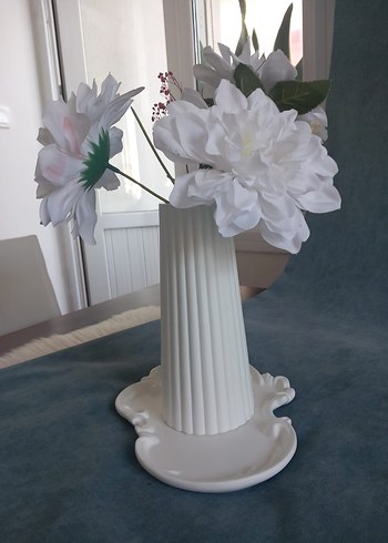 Beyaz iskandinav Şık Vazo - Görsel 3