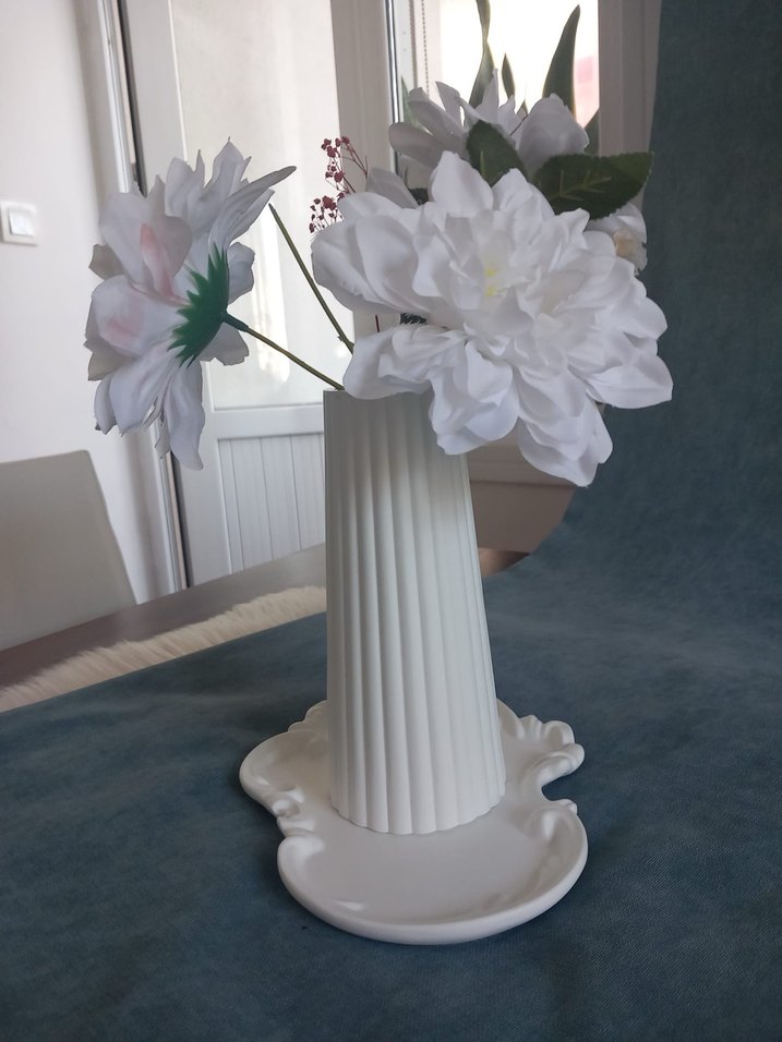 Beyaz iskandinav Şık Vazo - Görsel 3