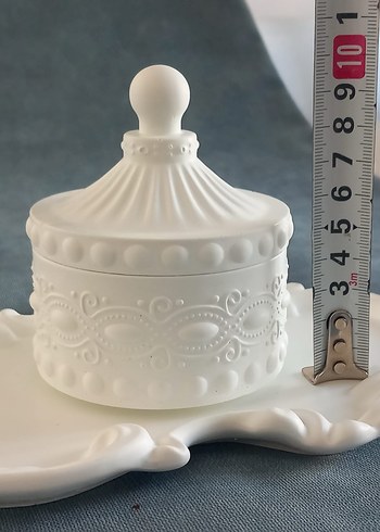 Beyaz Kapaklı Dekoratif Seramik Kutu - Görsel 2