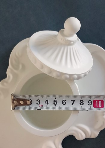 Beyaz Kapaklı Dekoratif Seramik Kutu - Görsel 3