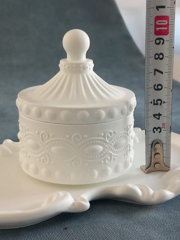 Beyaz Kapaklı Dekoratif Seramik Kutu - Görsel 2