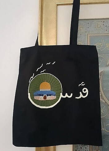 Zara Kudüs temalı punch işleme çanta