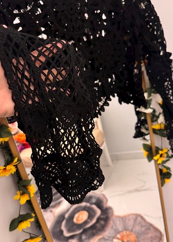 Dantel Detaylı Siyah Gotik Kadın Bluz - Görsel 6