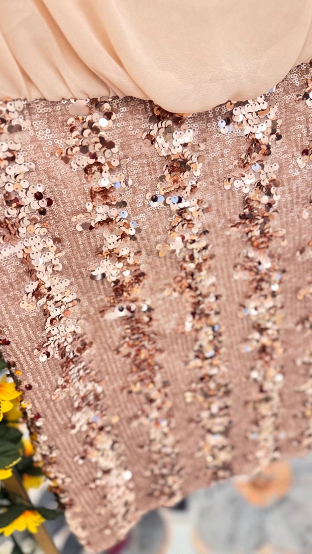 Volanlı Kısa Straplez Bohem Elbise - Görsel 4