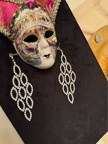 Accessorize Taşlı uzun küpe